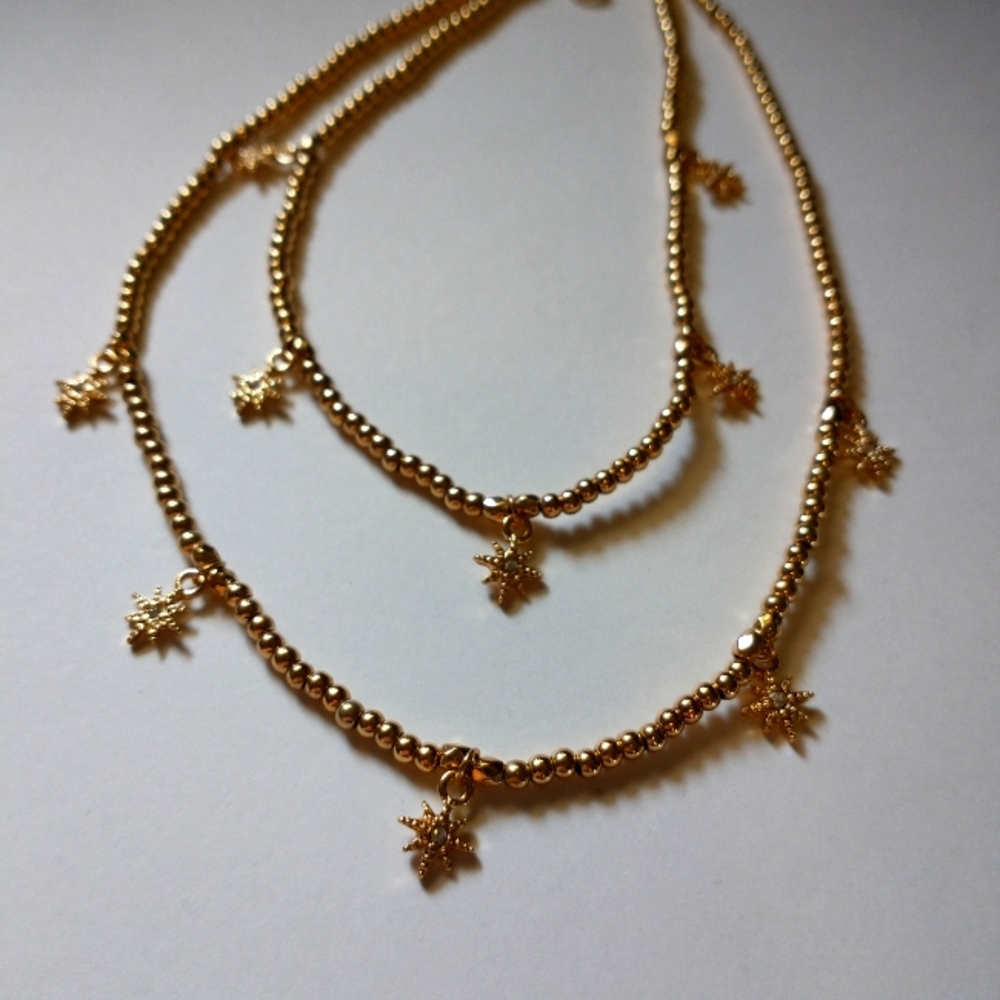 💥 5/$25 Gold beaded necklace